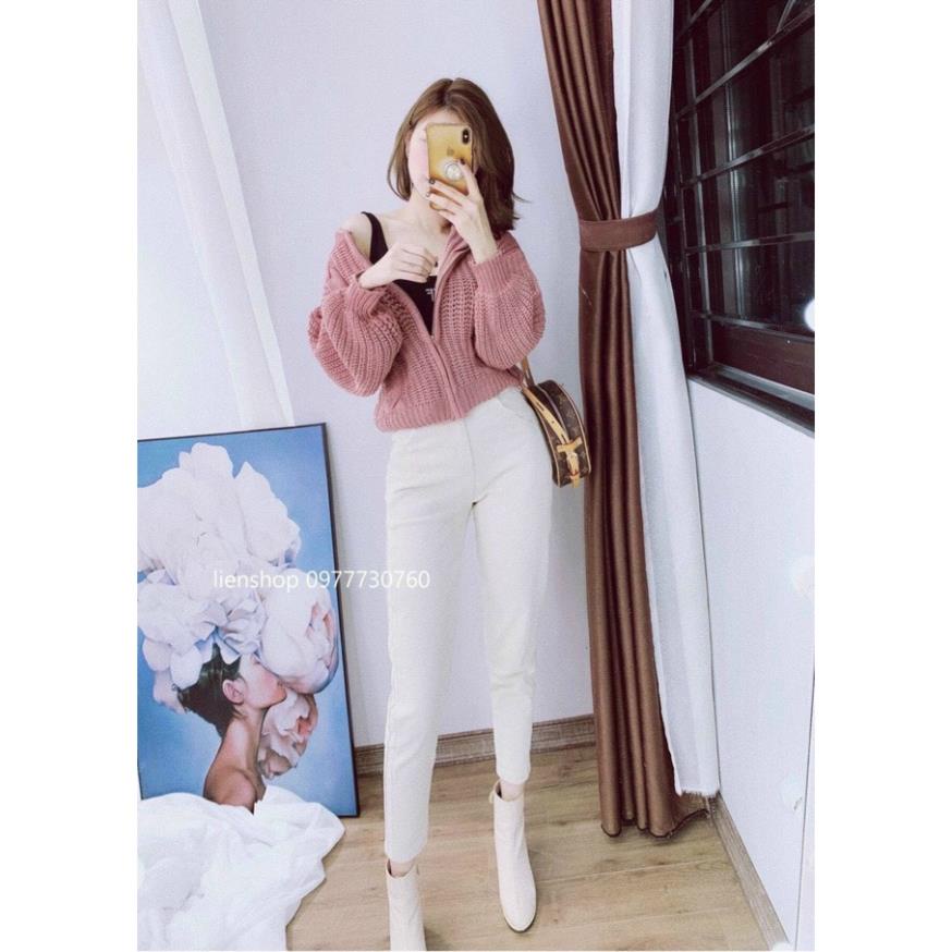 Áo khoác nữ mùa đông, áo khoác len nữ dây kéo chất cực đẹp form chuẩn dễ dàng phối đồ hàng cao cấp loại 1 | BigBuy360 - bigbuy360.vn