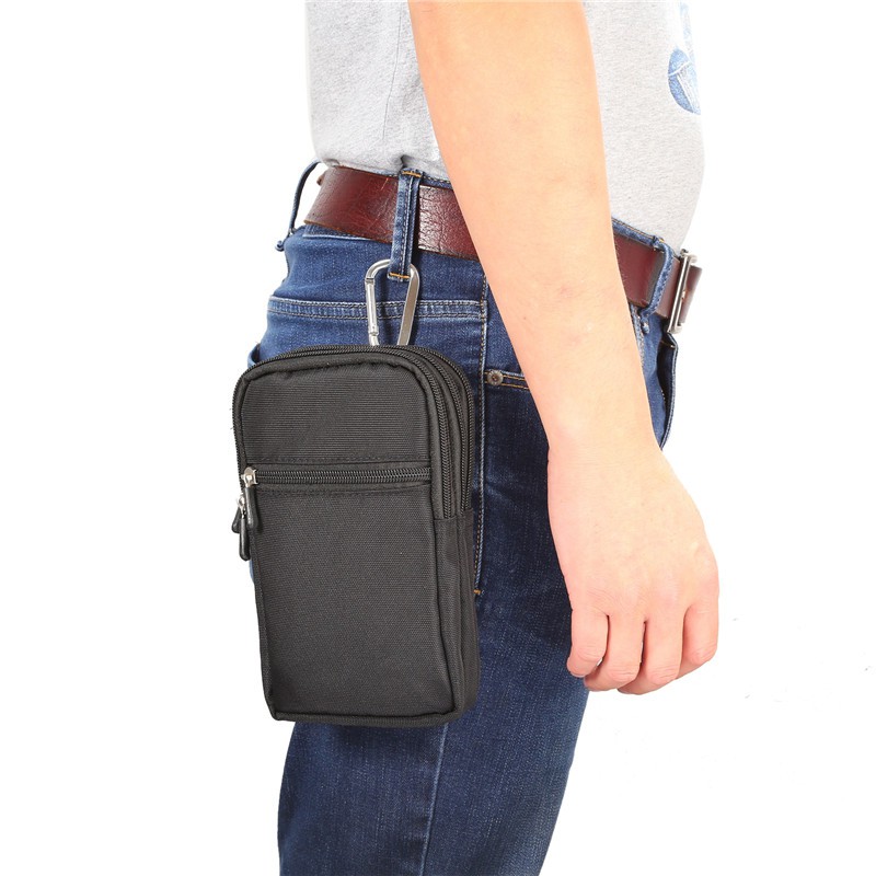 7 inch Bốn lưới Túi thắt lưng polyester Phiên bản dọc Túi đựng Zipper vỏ điện thoại | BigBuy360 - bigbuy360.vn