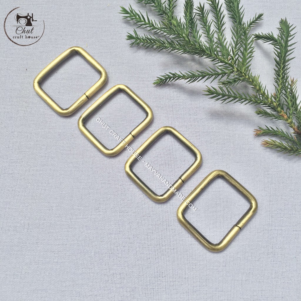 Khoen vuông 1.5cm đồng atimon - Phụ kiện gắn hông túi xách