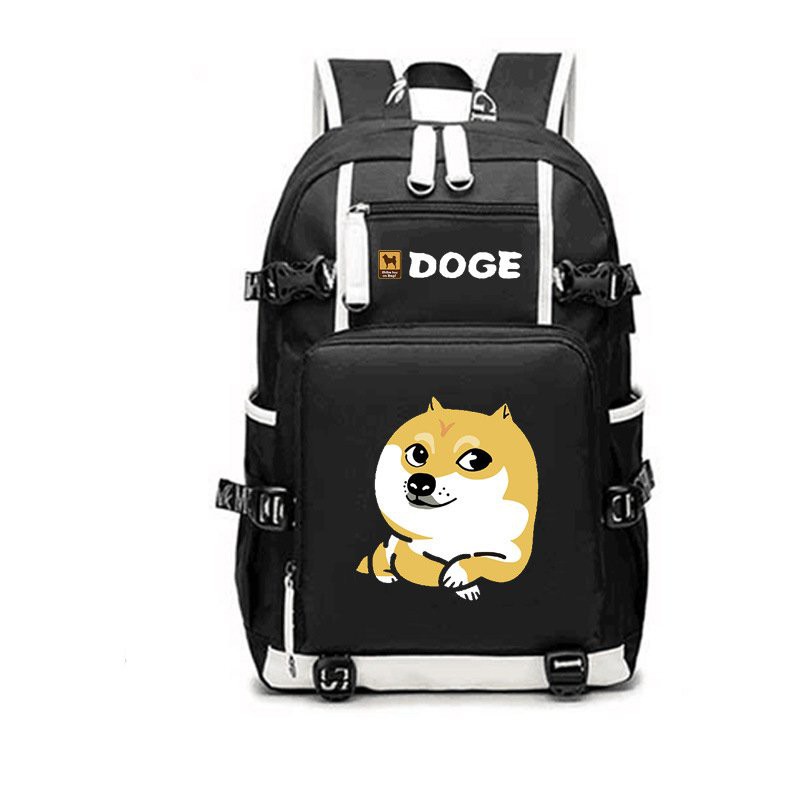 Balo 2 Vạch Kẻ Trắng in hình CHÓ Shiba Inu Husky Cheems meme anime chibi cặp sách đi học thời trang