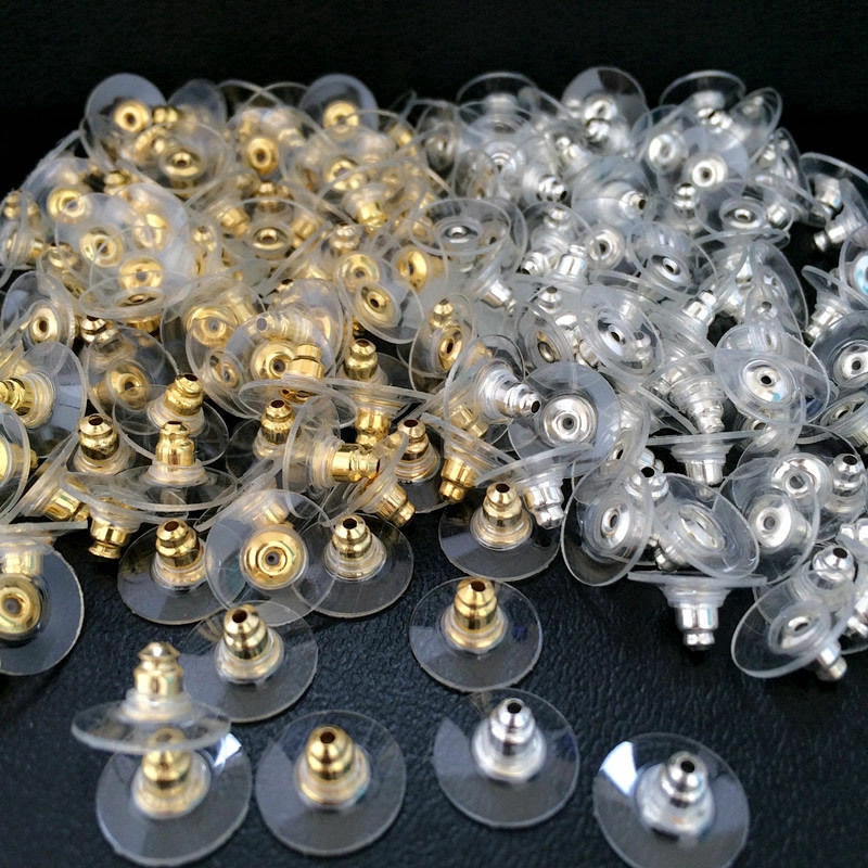 90 pcs Earring Backs Stoppers Findings Ear Post Nuts Gold/Silver/Bronze