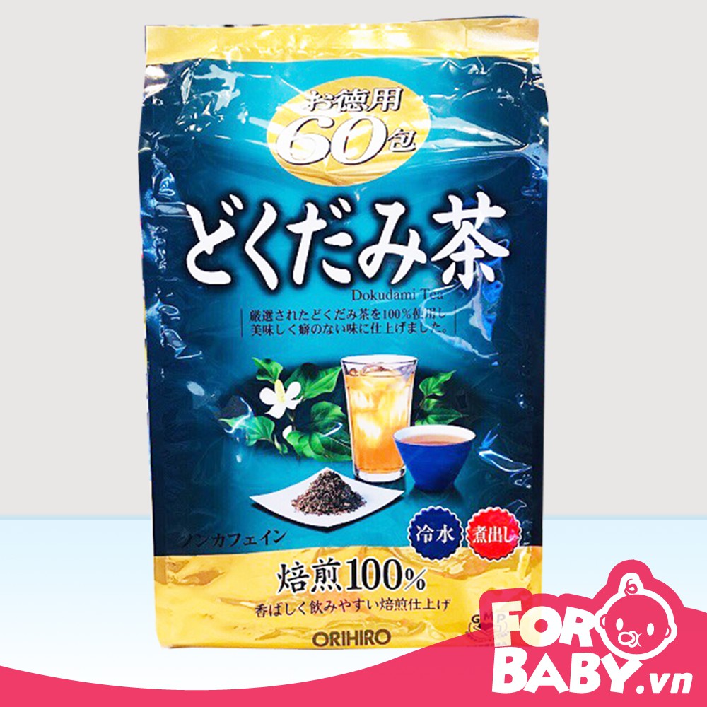 Trà diếp cá Dokudami Tea 60 túi lọc Orihiro Nhật Bản - Date 2025