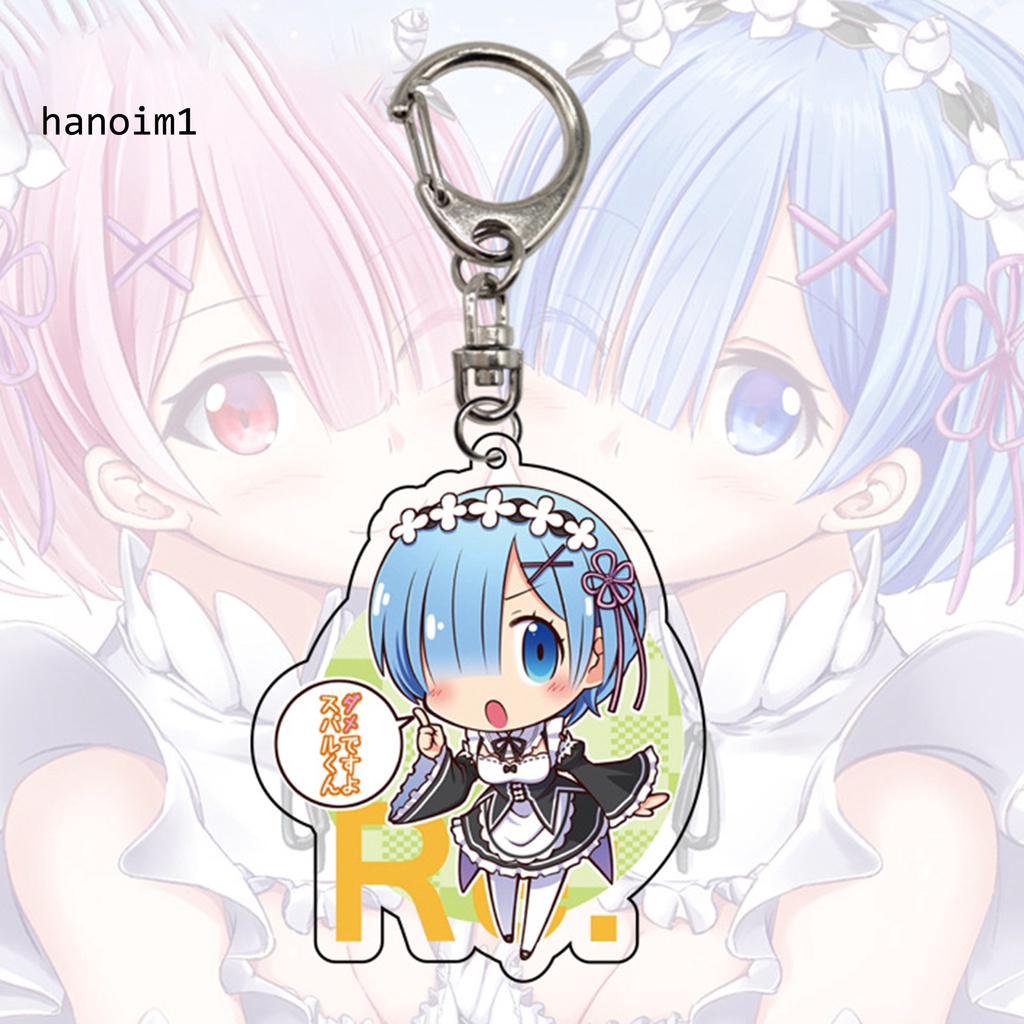 Móc khóa hình nhân vật hoạt hình Rem đáng yêu thời trang