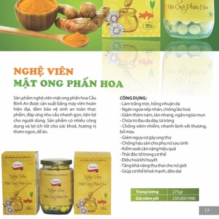 Viên nghệ mật ong phấn hoa