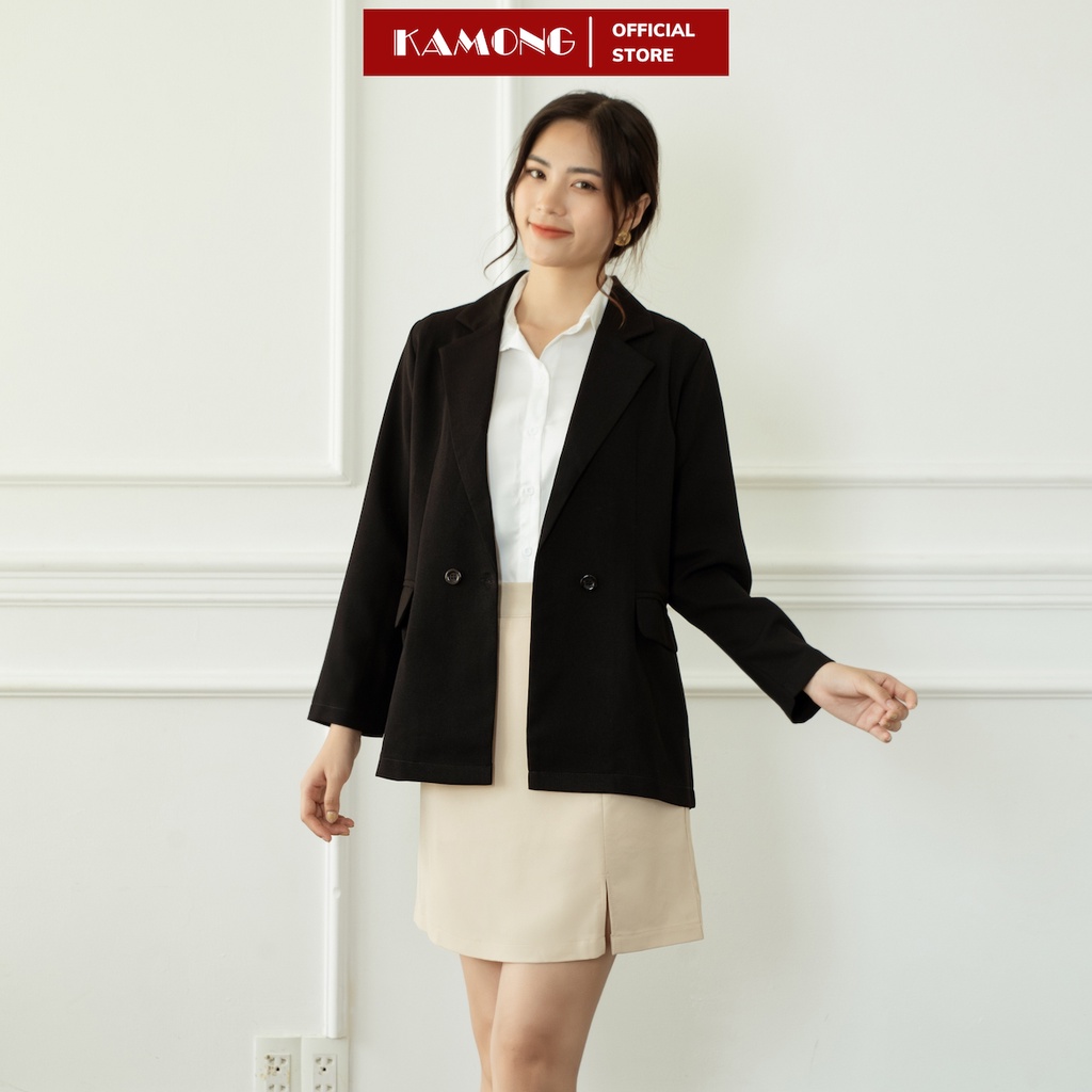 Áo blazer nữ tay dài KAMONG phong cách công sở.
