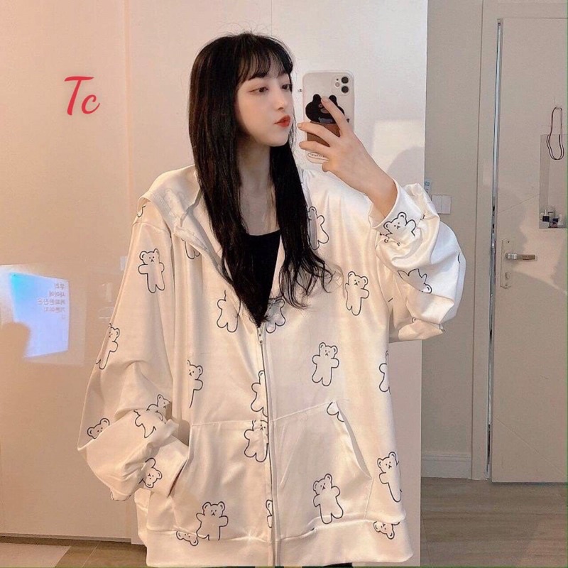 Áo khoác nỉ gấu