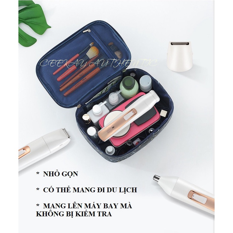 Máy tỉa lông râu đa năng CK- kiểu máy cạo lông 4in1 có thể cạo lông tay chân nách bikini tỉa mày hoặc tóc mái