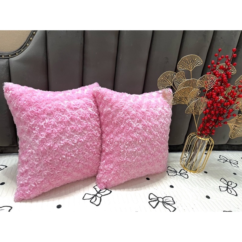 Gối tựa hoa hồng trang trí decor siêu đẹp kt 50x50