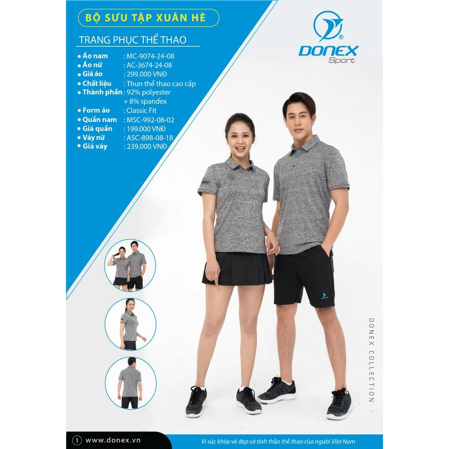 [Thương hiệu DONEXPRO]_ĐỒ ĐÔI THỂ THAO NAM NỮ, SET ĐỒ THỂ THAO NAM, SET ĐỒ THỂ THAO NỮ, ĐỒ CHƠI TENN