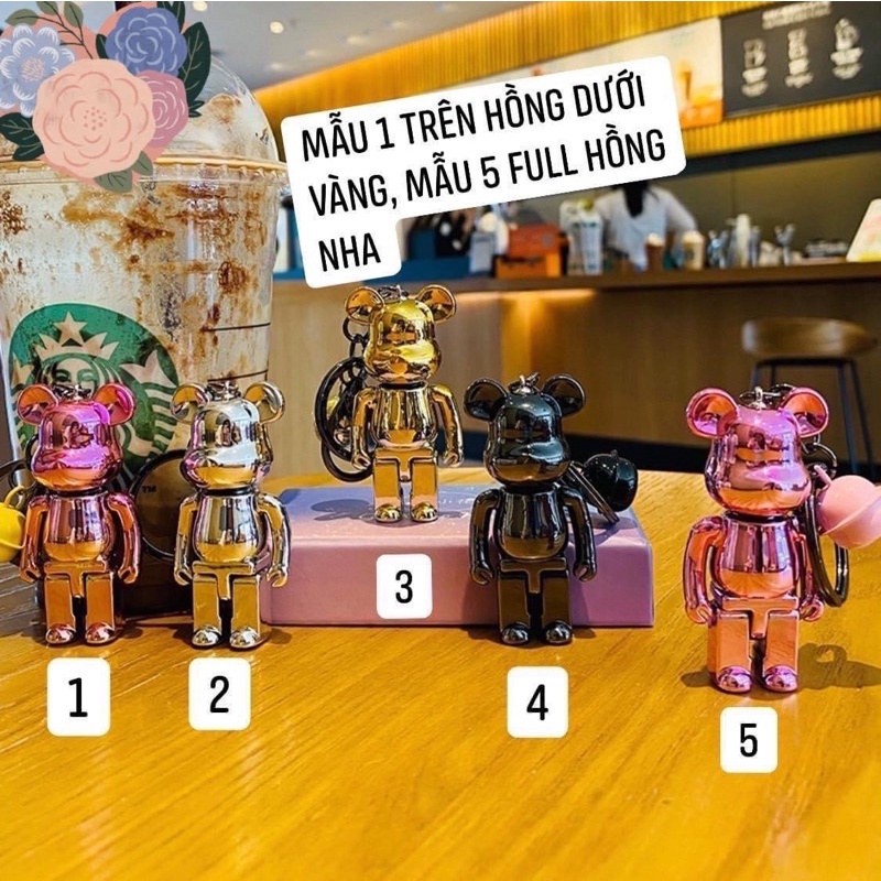 Móc khoá gấu bearbrick cao cấp