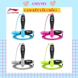 Dây nhảy thể lực chính hãng Lining LBDM780 đếm số vòng nhảy, đo calo, km