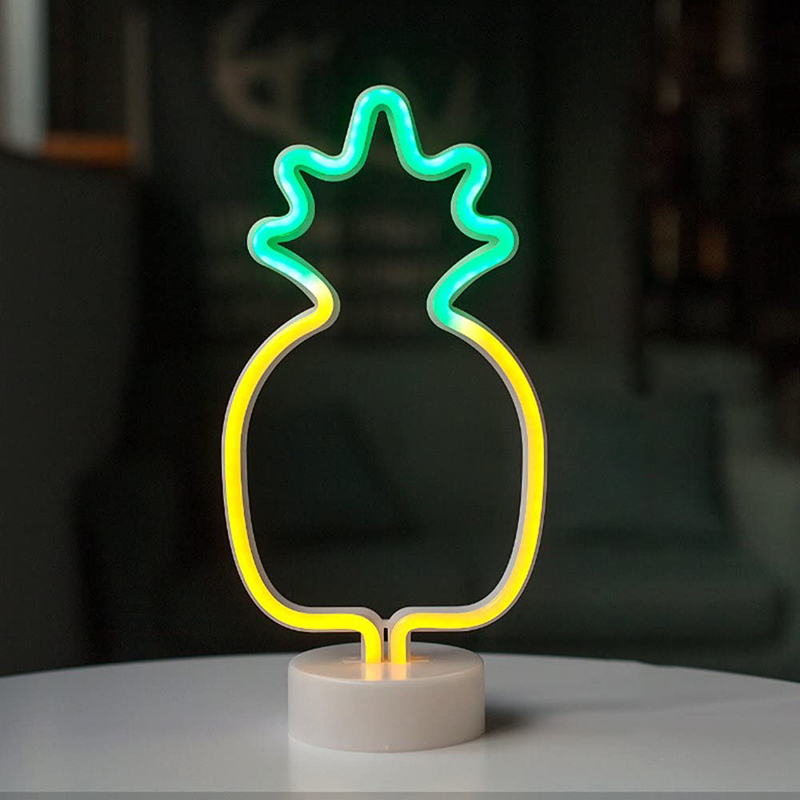 Đèn Led Neon Hình Chim Hồng Hạc Cầu Vồng Trang Trí Bàn Làm Việc