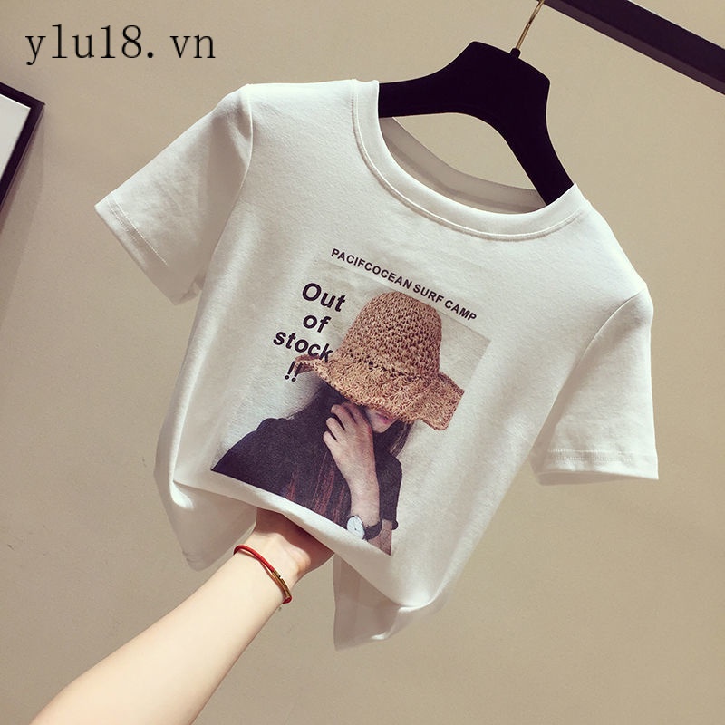 Áo Thun Ngắn Tay Dáng Ôm In Hình Máy Đan Chéo Sau Lưng Phong Cách Hàn Quốc Thời Trang 2022 Cho Nữ