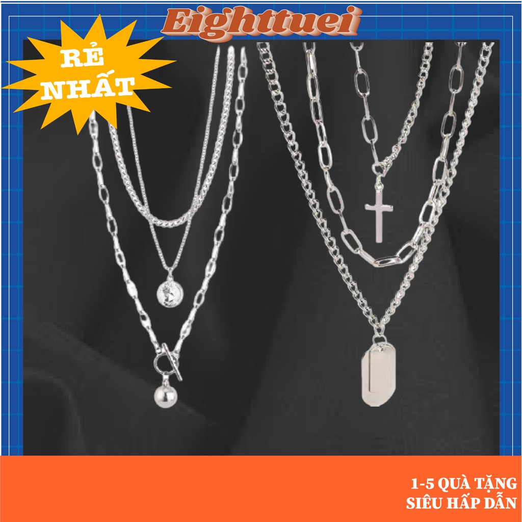 Set combo vòng cổ - Dây chuyển - Necklace - Accessories kim loại phong cách Hàn Quốc  rẻ lắm đó mua đi mà - Eighttuei