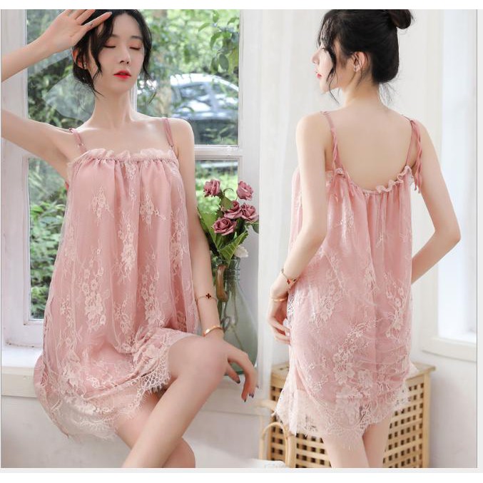 Váy ngủ 2 dây 4 màu siêu quyến rũV27