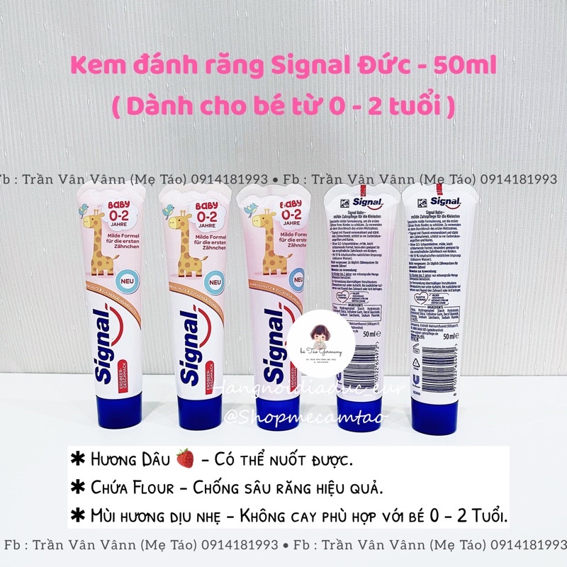 Kem đánh răng Signal Đức - 50ml ( Dành cho bé từ 0 - 2 tuổi )