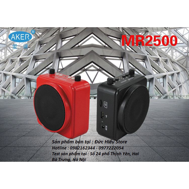 Máy Trợ Giảng AKER MR2500 Không Dây. Hỗ Trợ Bluetooth, Âm Thanh Rõ Ràng, Trung Thực, Dễ Dàng Sử Dụng. Bảo Hành 12 Tháng.