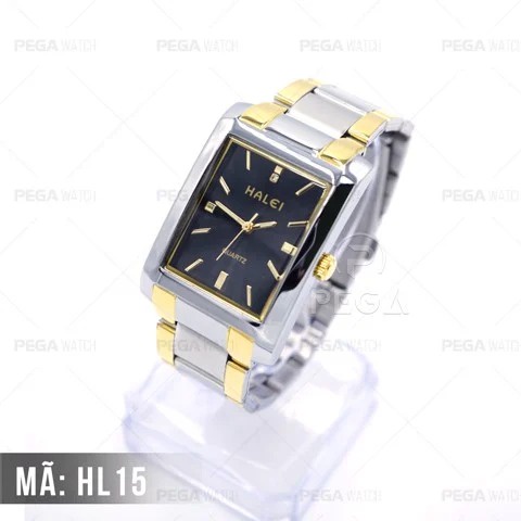 Đồng Hồ Nữ Vuông Halei Dây Thép Chống Gỉ Chống Xước Đồng Hồ Kim Chống Nước