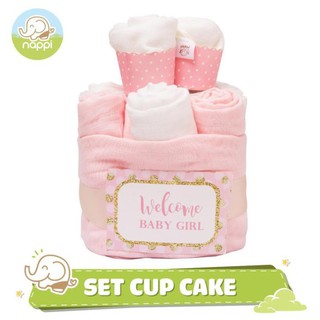 [Teppi1122] [COMBO SET CUPCAKE] 7 Khăn đa năng 77x77 cm Nappi + 6 Khăn sữa Nappi T1102 T1102