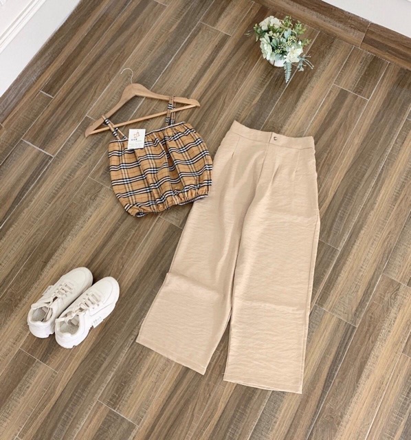 SET ÁO 2 DÂY KẺ BBR MIX QUẦN ỐNG SUÔNG | BigBuy360 - bigbuy360.vn