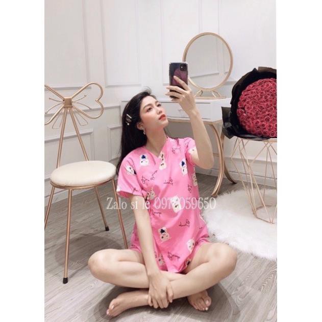 [RẺ VÔ ĐỊCH] Bộ Kimono Cộc Tay Nữ 🌸 Set pijama buộc nơ in hình cute, quần áo ngủ mặc ở nhà, mùa hè Ulzzang HOT 🌸 !