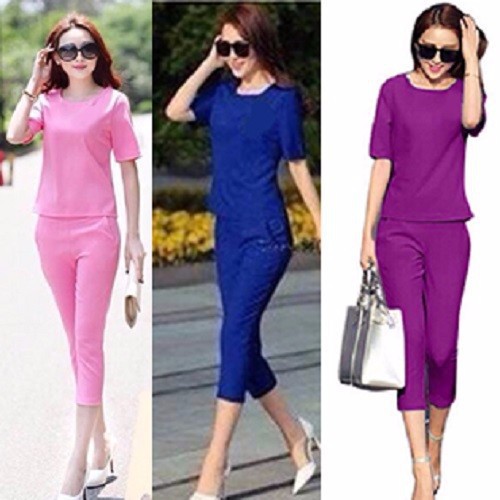 Set Áo Croptop Quần lững baggy