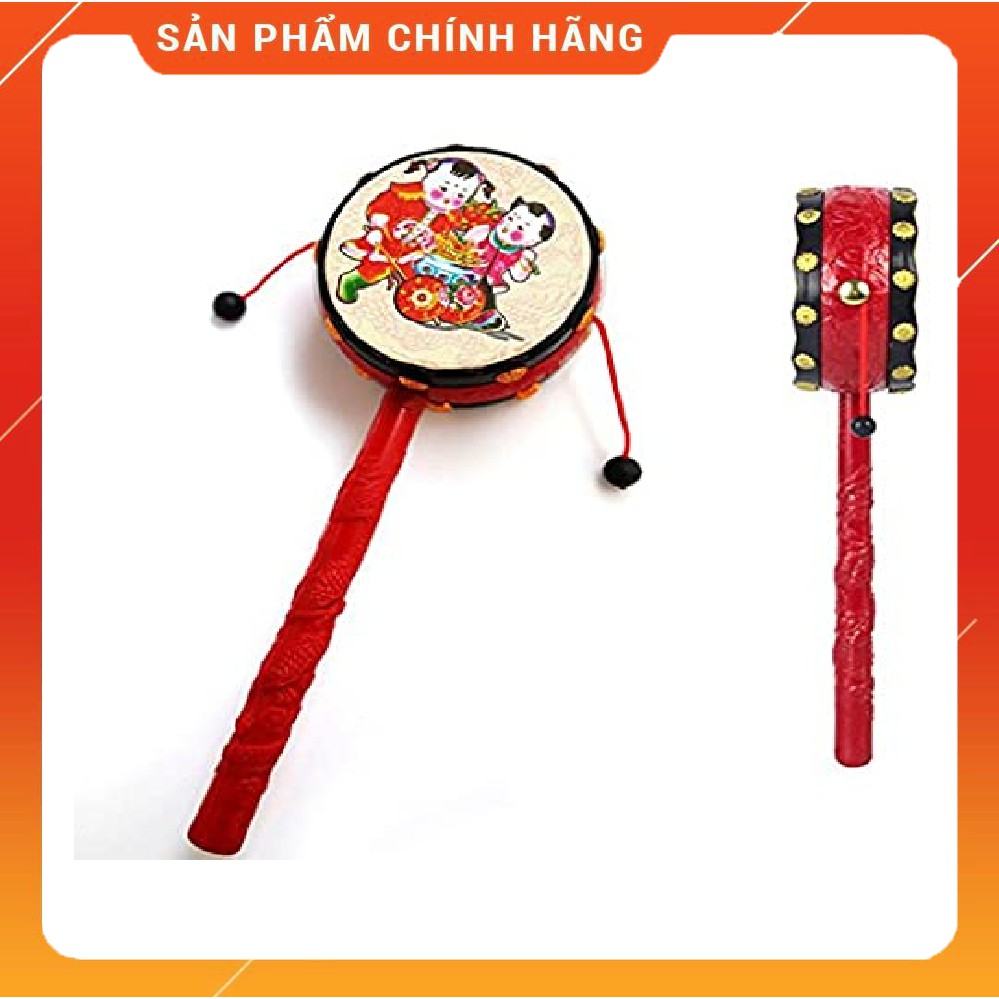 Trống Lắc Trung Thu mini phát nhạc vui nhộn  giúp bé nhận biết âm thanh qua hình ảnh và cái trống quen thuộc.