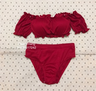 Bikini trễ vai đỏ