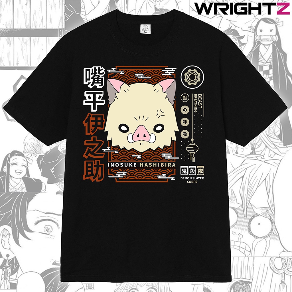 Áo thun Kimetsu no Yaiba Inosuke Demon Slayer Thanh Gươm Diệt Quỷ Anime Manga cotton form rộng unisex nam nữ tay lỡ