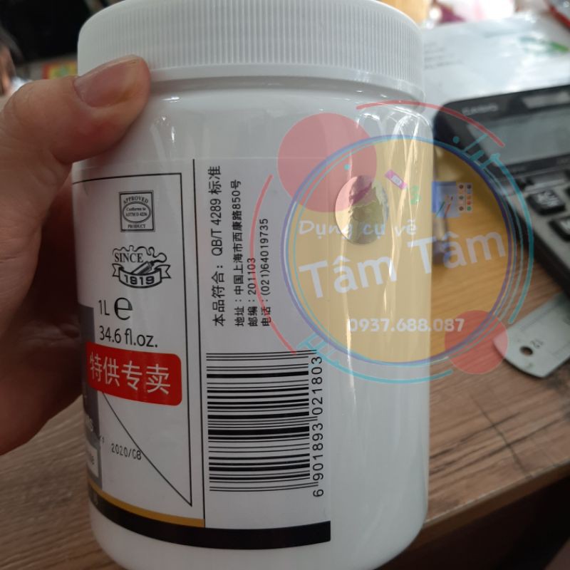 Màu acrylic Maries, Màu Acrylic vẽ tường Trắng 1000ml-Dụng cụ vẽ Tâm Tâm