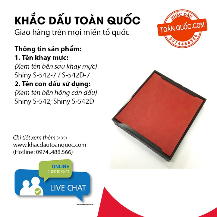 Khay mực con dấu Shiny (Đủ các loại)