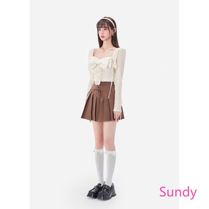 Áo Kiểu Tay Dài Phối Ren Hoa Thời Trang Xuân Thu Cho Nữ