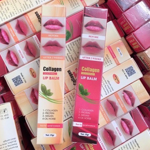 Dưỡng Kích Màu Môi Sau Xăm Collagen Lip Balm Usa