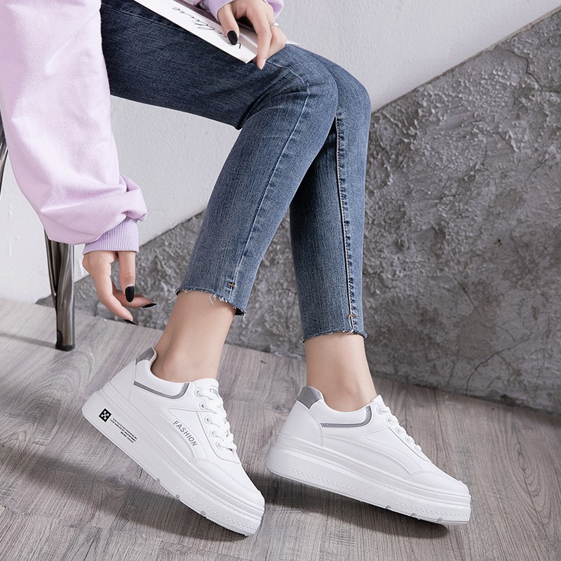 [Full box] Giày sneaker thời trang nam nữ màu trắng size 37 - 40