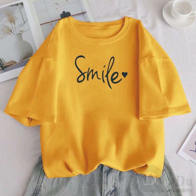 Áo Thun Cotton Tay Ngắn In Họa Tiết Hoạt Hình Phong Cách Hàn Quốc Cho Nữ