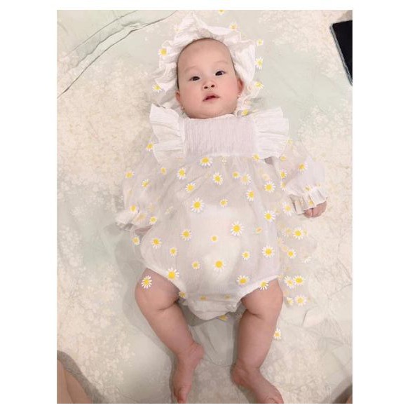 Set 3 chi tiết body hoa cúc cho bé