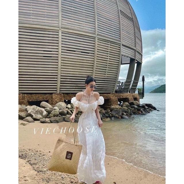 ĐOM ĐÓM DRESS  (có mút ngực)- ĐẦM XỐP CÁNH TIÊN KHOÉT EO BUỘC DÂY CỔ - ZZ5 | BigBuy360 - bigbuy360.vn