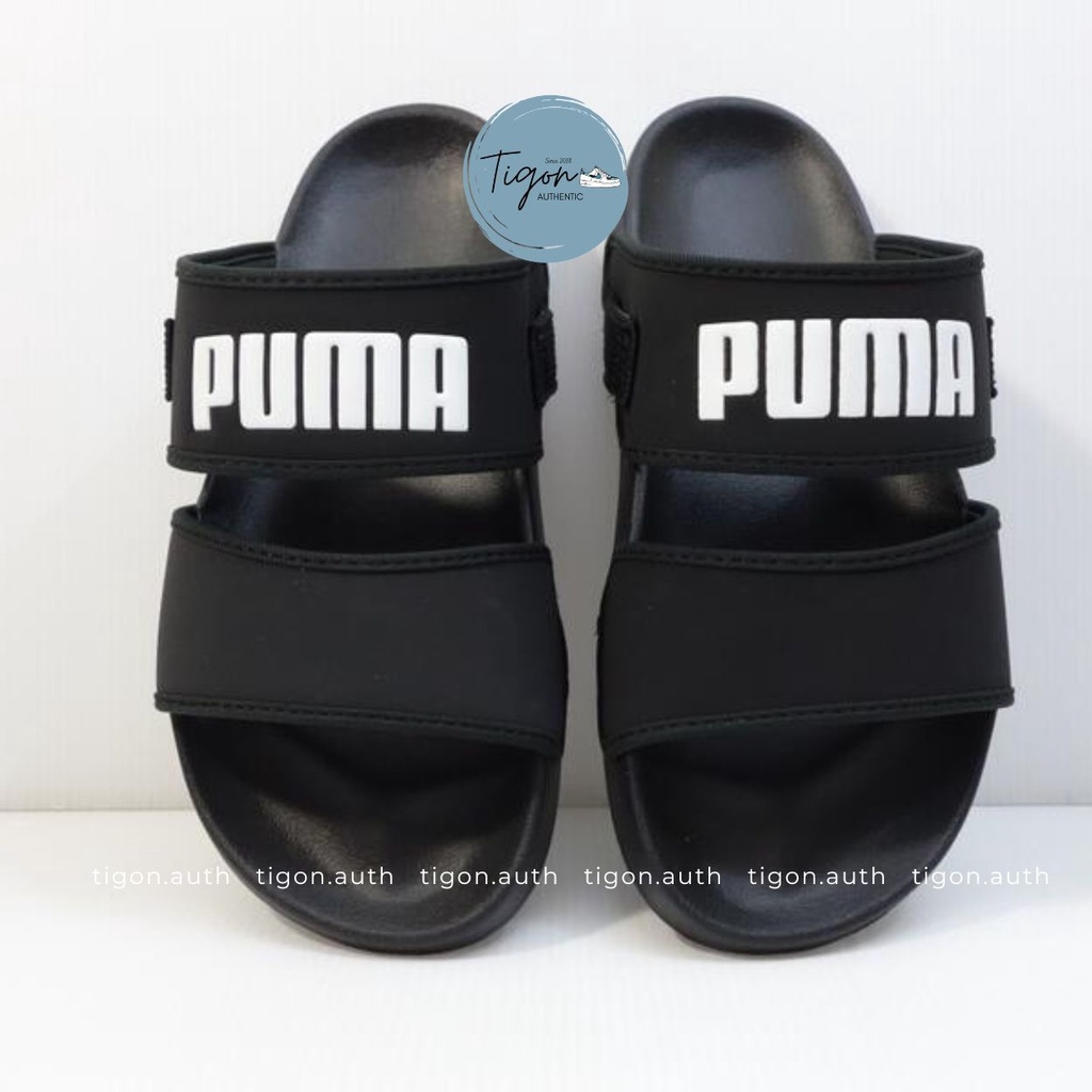 Dép Sandal PUMA Quai Ngang Siêu Êm Nhẹ Màu Đen - Giày Sandal Puma Leadcat YLM Lite  Tigon.auth