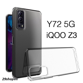 Ốp Vivo Y72 5G / iQoo Z3 dẻo trong suốt (Loại A)