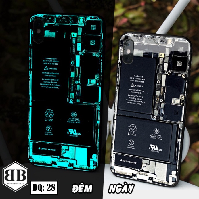 Ốp lưng kính Dạ Quang Iphone X / iphone XS / XS MAX phát sáng trong đêm đẹp mê luôn