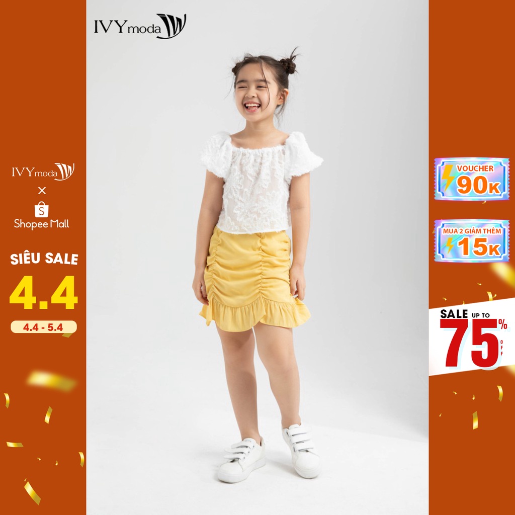 [NHẬP WABRTL5 GIẢM 10% TỐI ĐA 50K ĐH 250K ]Chân váy thô chữ A bé gái IVY moda MS 31G1160