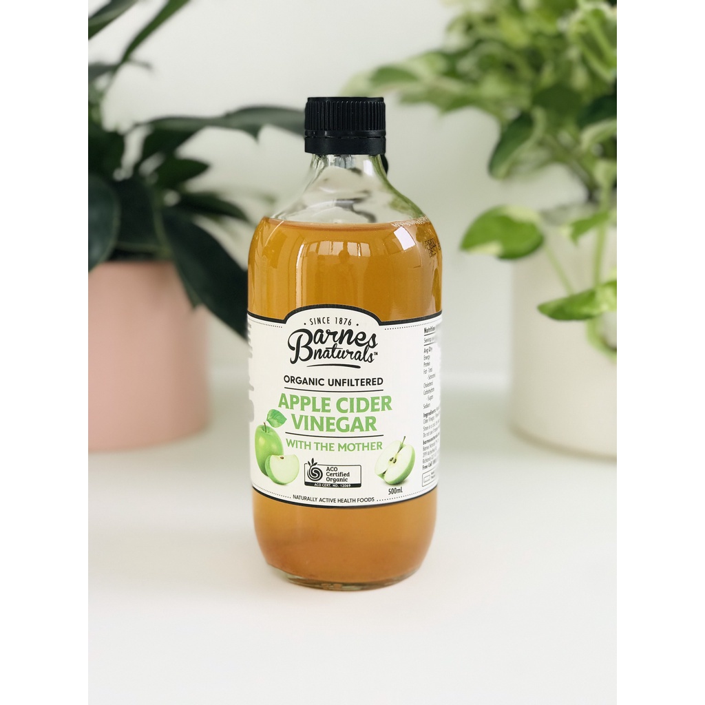 Giấm Táo Hữu Cơ Barnes Naturals (có giấm cái)