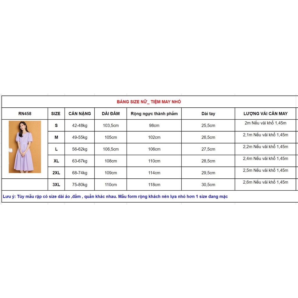 RN458_Rập giấy may đầm xòe nữ