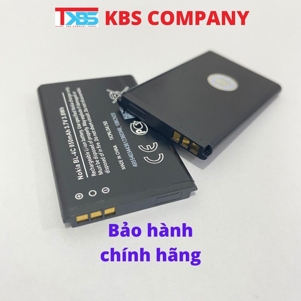 Pin Nokia BL-4C/5C Chính hãng KBS cho máy 1280/1200/105/1110i/1202. Bảo hành 6 tháng.