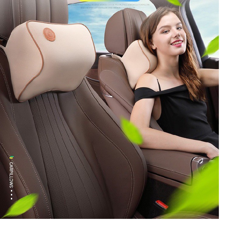 Gối Tựa Đầu Ô Tô Cao Su Non Cao Cấp - Lucky Bobi