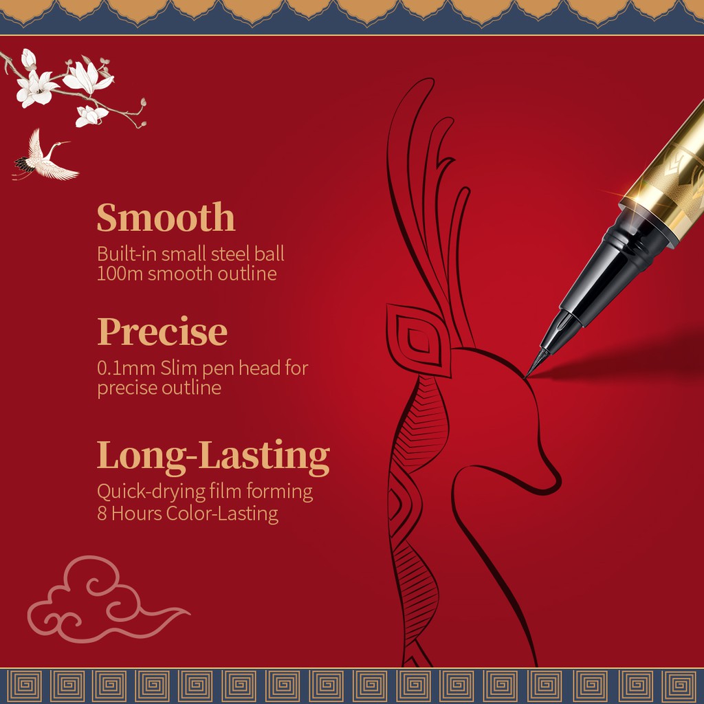 Bút Kẻ Mắt Dạng Lỏng ZEESEA Thiết Kế Vỏ Theo Phong Cách Trung Hoa Cổ Điển 0.6g | BigBuy360 - bigbuy360.vn