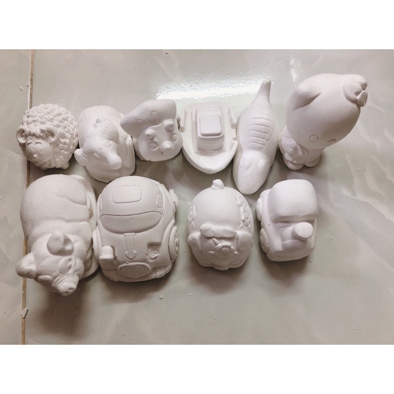 Bộ com bo 10 Tượng tô màu (6cm-8cm) .ko kèm màu