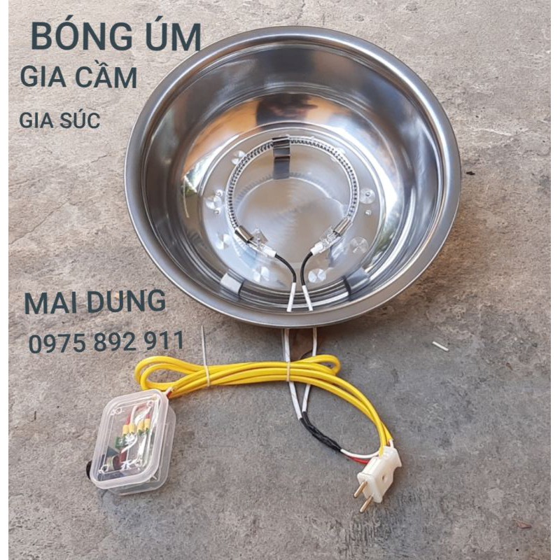 combo 2 bộ - bóng úm cacbon cho gà vịt heo