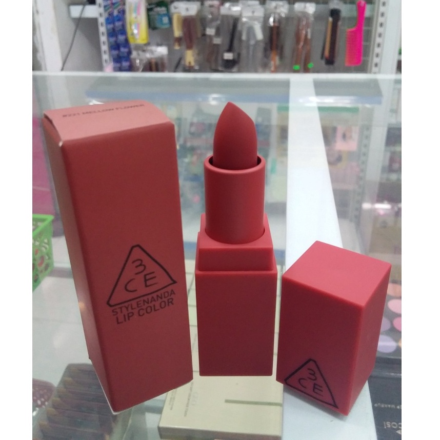 Son lì 3CE Mood Recipe Matte Lip Color Màu MELLOW FLOWER #221 Hồng đất