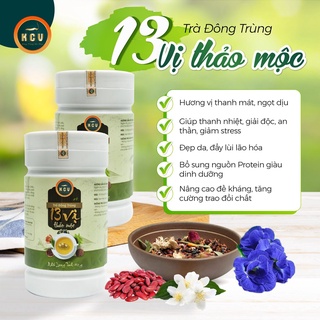 Trà đông trùng 13 vị thảo mộc kim cương vàng